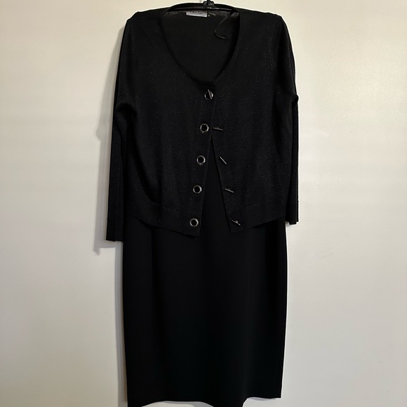 Jones New York Collection Platinum Black Sleeveless V-Neck Dress, Size 10 - Picture 7 of 7